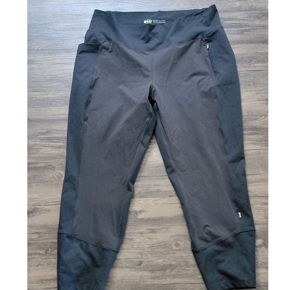 REI Co-op Mens 1XLarge Active Hybrid Hiking Pants Black Gray Zipper Pocket - Picture 1 of 9